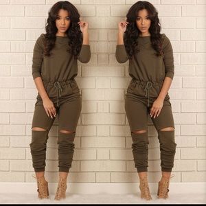 Olive jumpsuit